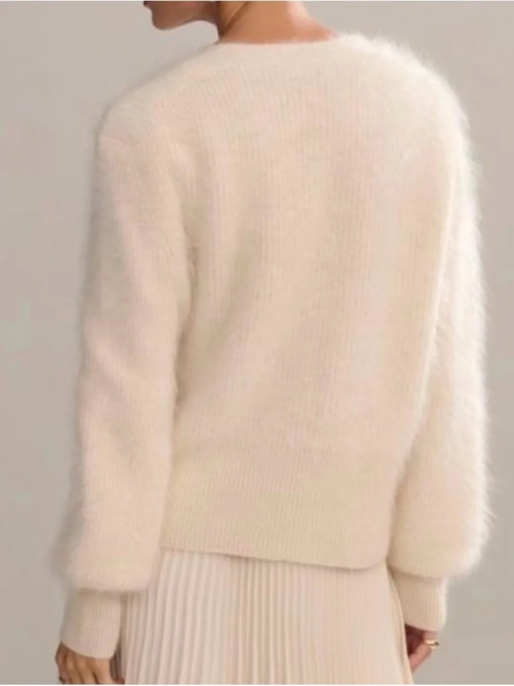 Jenni Kayne Cashmere Peyton Cardigan Ivory (S) - Picture 2 of 4